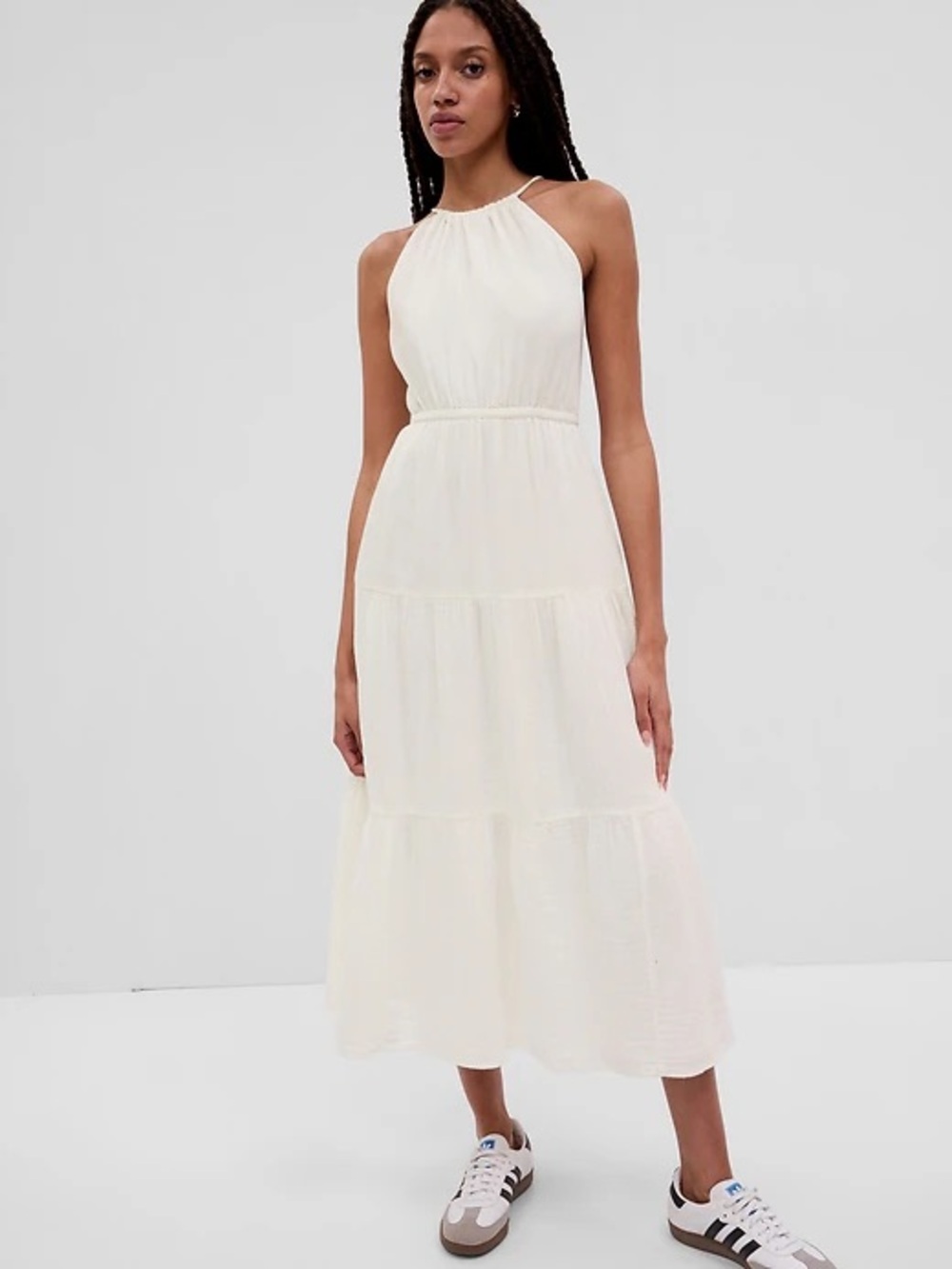 GAP White Maxi Sundress with Thin Straps